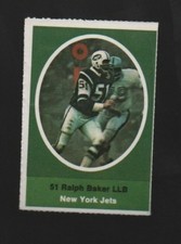 1972 SUNOCO STAMP EMERSON BOOZER NEW YORK JETS