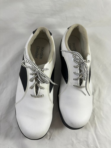 Foot Joy Green Joys Womens Black/White Golf Shoes 48425 Sz 8 M Soft Spikes EUC - Picture 2 of 13