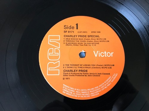 Charley Pride Speciall - Vinyl LP Album 33rpm 1971 RCA - Bild 6 von 8