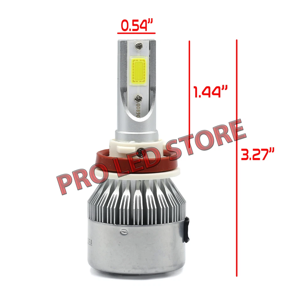 All-in-One H11 LED Headlight Bulbs COB High Low Beam Xenon White 80W 8000LM - Image 4 of 4