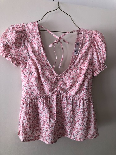 Hollister Blouse Top Pink Teen XS