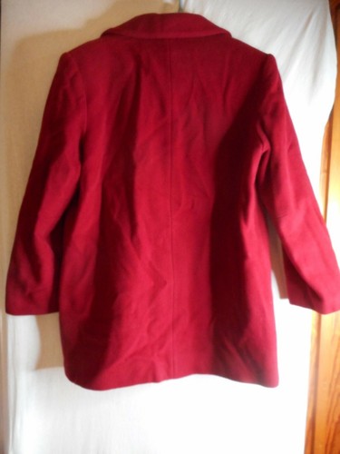 Cappotto doppiopetto bordeaux 100% lana taglia 8 di Forrani - Foto 3 di 3