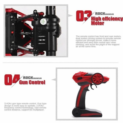 4WD Off-Road RC Monster Truck 1/18 Vehicle 2.4G Remote Control Buggy Crawler Car - Picture 9 of 26