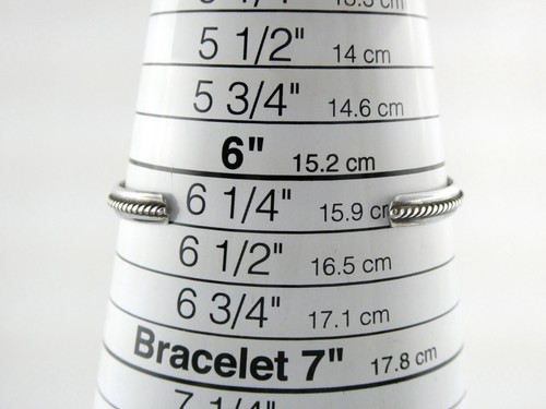 Sharon Cisco SC NA Navajo Sterlingsilber Floral Armreif Armband 6,25 Zoll 16 g - Bild 14 von 14