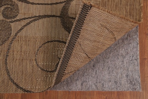 Brown Floral Outdoor Rug 8x10 Belgian Oriental Carpet - Picture 8 of 10