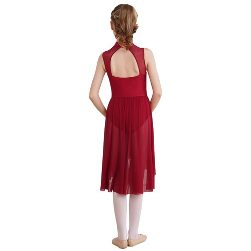 Girls Lyrical Performance Leotard Festivals Dance Dress Ballet Costumes Shiny - Bild 55 von 84