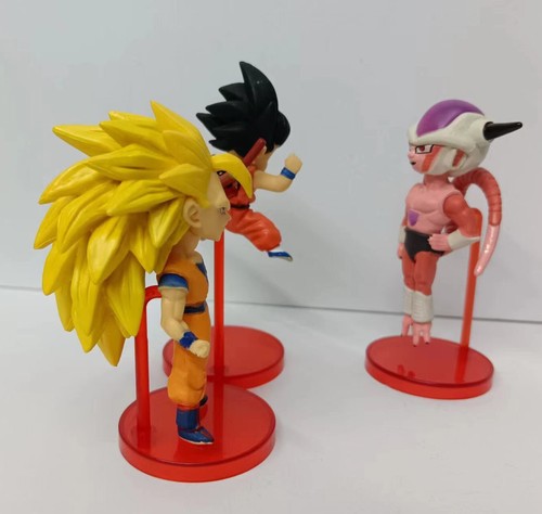 LOT OF 3 DragonBall Z Superhero WCF ss3 goku goku Freeza PVC FIGURES  3" - Picture 4 of 6