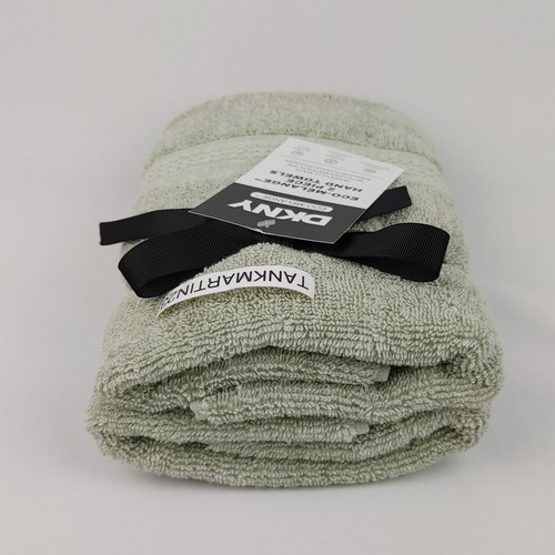 Set of 8 DKNY 2 Bath Sheets & 2 Hand Towels & 4 Washcloths Solid Sage Green - Picture 11 of 19