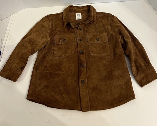 Vintage 2002 BABY GAP Wildleder Herbst Knopfleiste Jacke in Zimt Größe 2-3 Jahre