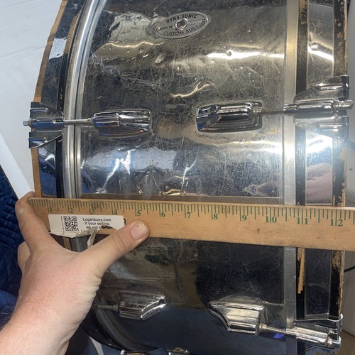 1960er Rogers 26 Zoll Bass Drum Chrom Silber marschierend selten Dyna Sonic maßgeschneidert gebaut - Bild 9 von 10