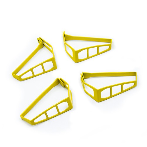 4pcs protecteurs d'indicateurs directionnels de moto JAUNE COURT + LONG - Bild 8 von 9