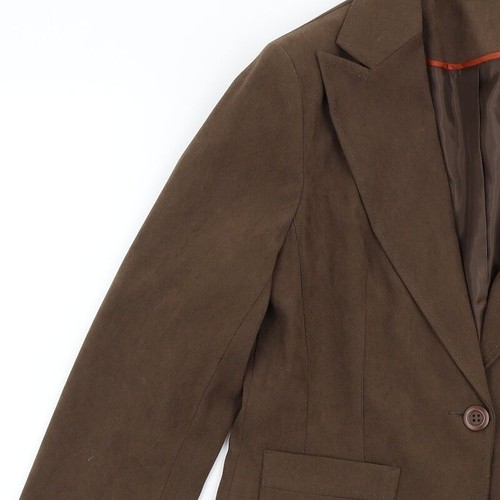 Evie Womens Brown Polyester Blend Suit Jacket Size 12 - Picture 8 of 12