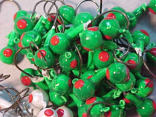 50 NEW 1/8 OZ. LEAD HEAD JIG HEADS WALLEYE ASSORTED COLORS JIGS - Picture 5 of 11