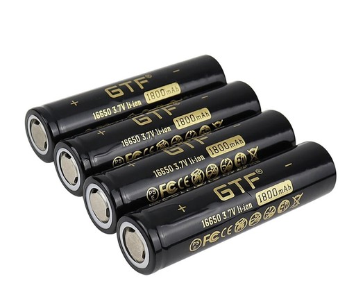 REAL CAPACITY GTF 16650 3.7V 1800mAh Rechargeable Battery *TESTED* for Led Flash - Picture 1 of 5