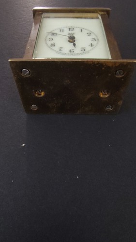 Vintage Waterbury brass miniature desk clock; measures 2.25 x 2 x 1.25" - Bild 20 von 24