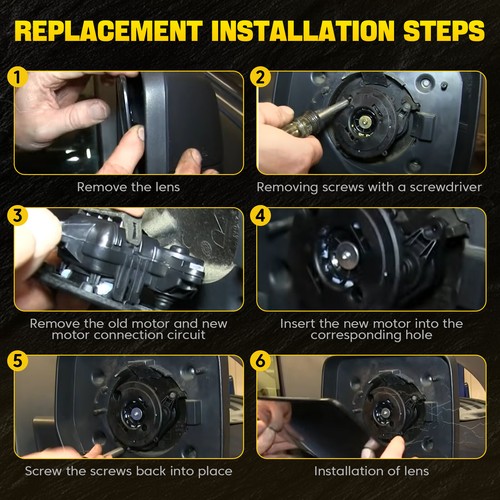 924-400 Power Side View Mirror Control Motor For 06-19 Ford F-150 U5Z-17D696-C - Bild 5 von 6