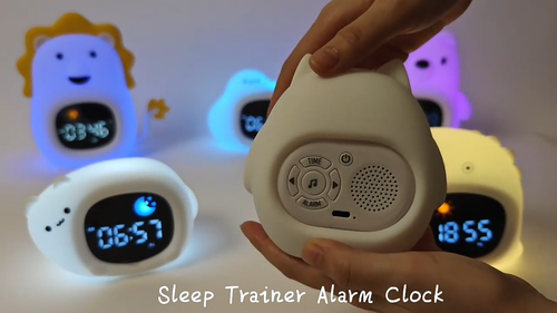 Cute Alarm Clock for Kids with Sleep Trainer | Toddler Night Light & Sound - Video 1 of 1