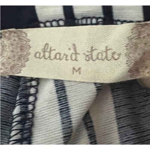 Altar'd State Blue/Ivory Striped Lightweight Pants Tie Waist Size M NWT - Picture 6 of 8