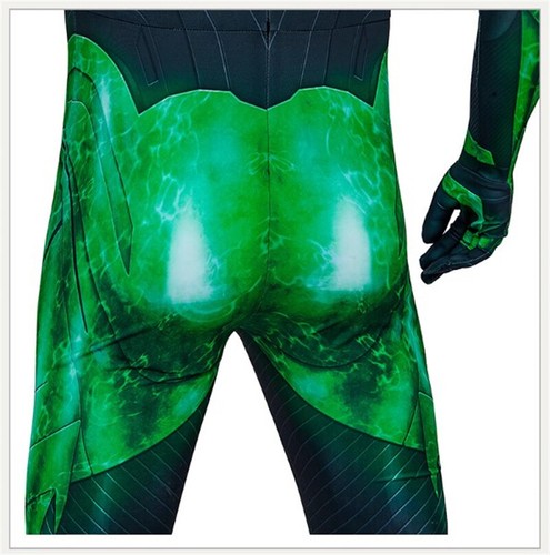 Justice League Green Lantern Cosplay Jumpsuit Halloween Costume Uniform Tights - Picture 10 of 17