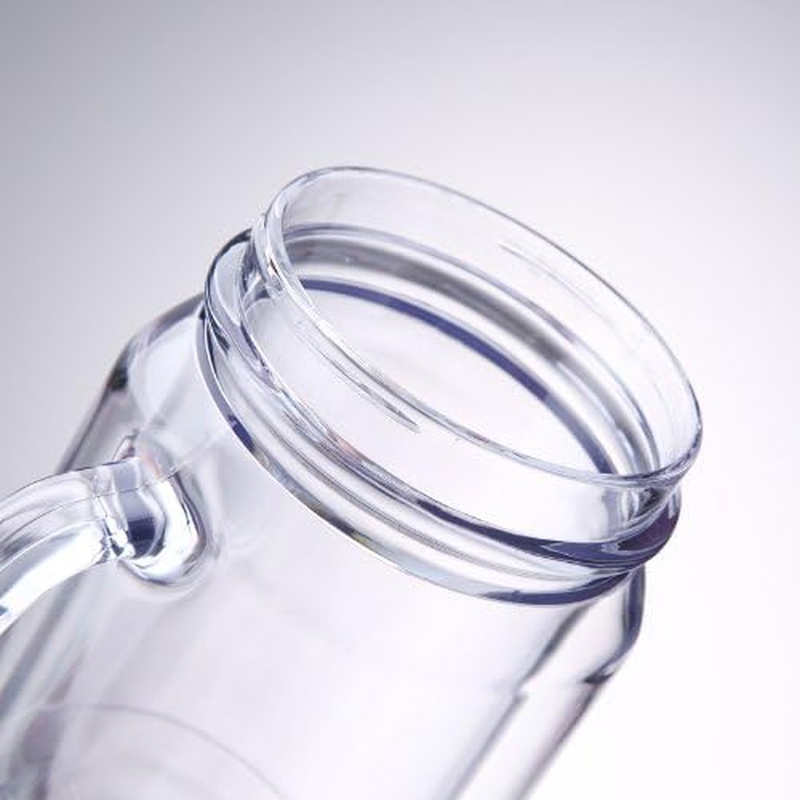 Double Wall Insulated Plastic Mason Jar Tumbler Mug with Striped Straws