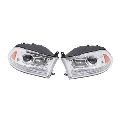 For 2009-2018 Dodge Ram 1500 2500 3500 Halogen Headlights LED DRL Headlamp LH+RH - Picture 6 of 20