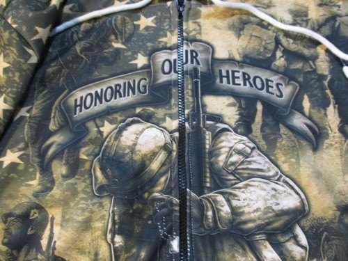 U.S. Army Veteran Honoring Our Heroes Remember Their Opfer Zip Hoodie 4XL - Bild 3 von 15