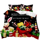 3D Kaninchengeschenk M792 Weihnachten Steppdecke Bettbezug Christmas Bett Fay