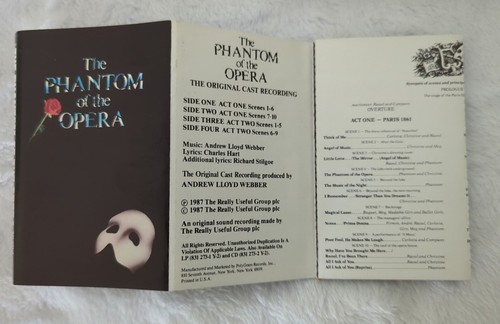 Phantom of the Opera Playbill 1990 Majestic Theatre. Incl.Collectible Cassette - Picture 10 of 12