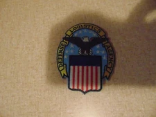 MILITARY PATCH SEW ON DEFENSE LOGISTICS AGENCY OLDER APPROX 4 INCHES 