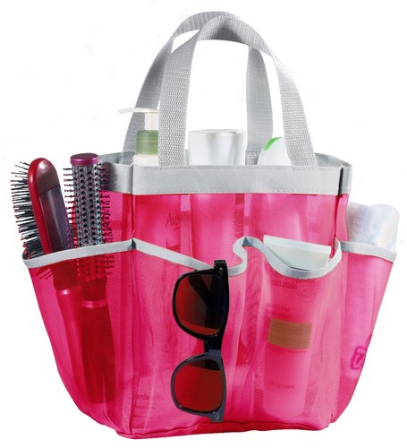 7 Pocket Mesh Shower Caddy Tote - Great for College and Gym | Assorted Colors - Picture 22 of 31