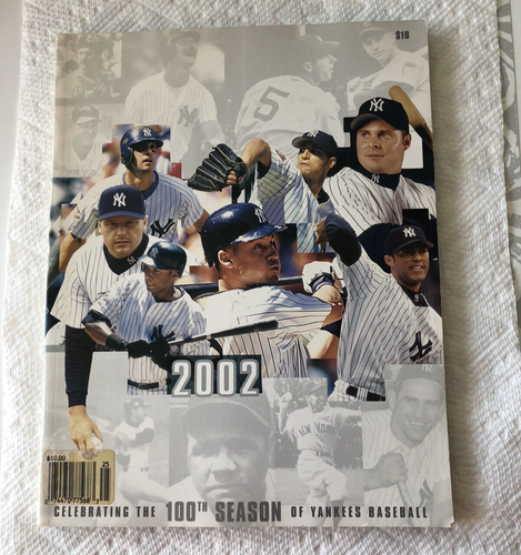 2002 NY Yankees Yearbook Vintage Jeter, Clemens (celebrating 100th season)