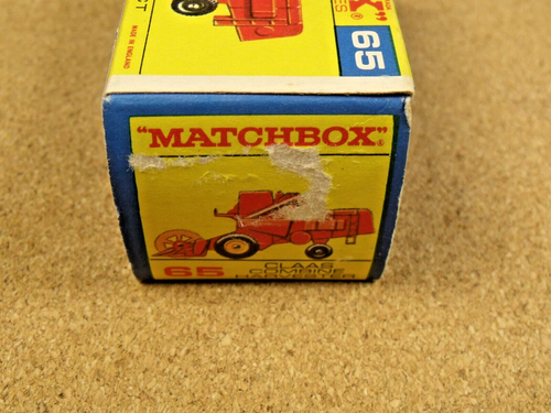 OLD VINTAGE LESNEY MATCHBOX # 65 CLAAS COMBINE HARVESTER ORIGINAL BOX - Picture 9 of 13