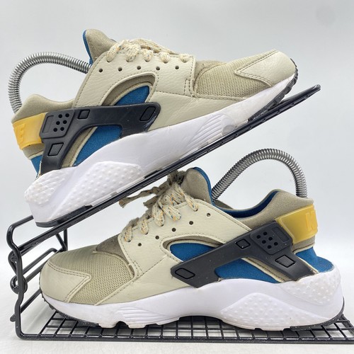 Nike Air Huarache beige blau gelb Turnschuhe Größe UK 5 Damen Fitnessstudio Laufen Yoga - Bild 2 von 8
