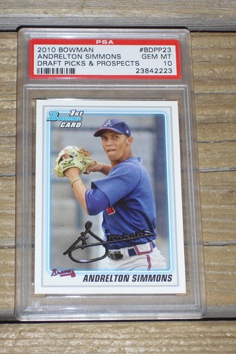 Bowman #BDPP23 2010 Andrelton Simmons novato Draft Picks - PSA GEM 10 - 23842223 - Imagen 4 de 4