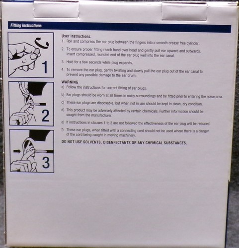 Radnor konische Schaumstoff Ohrstöpsel 32 Dezibel 100 Paar Teile-Nr. 64051842 - Bild 2 von 7