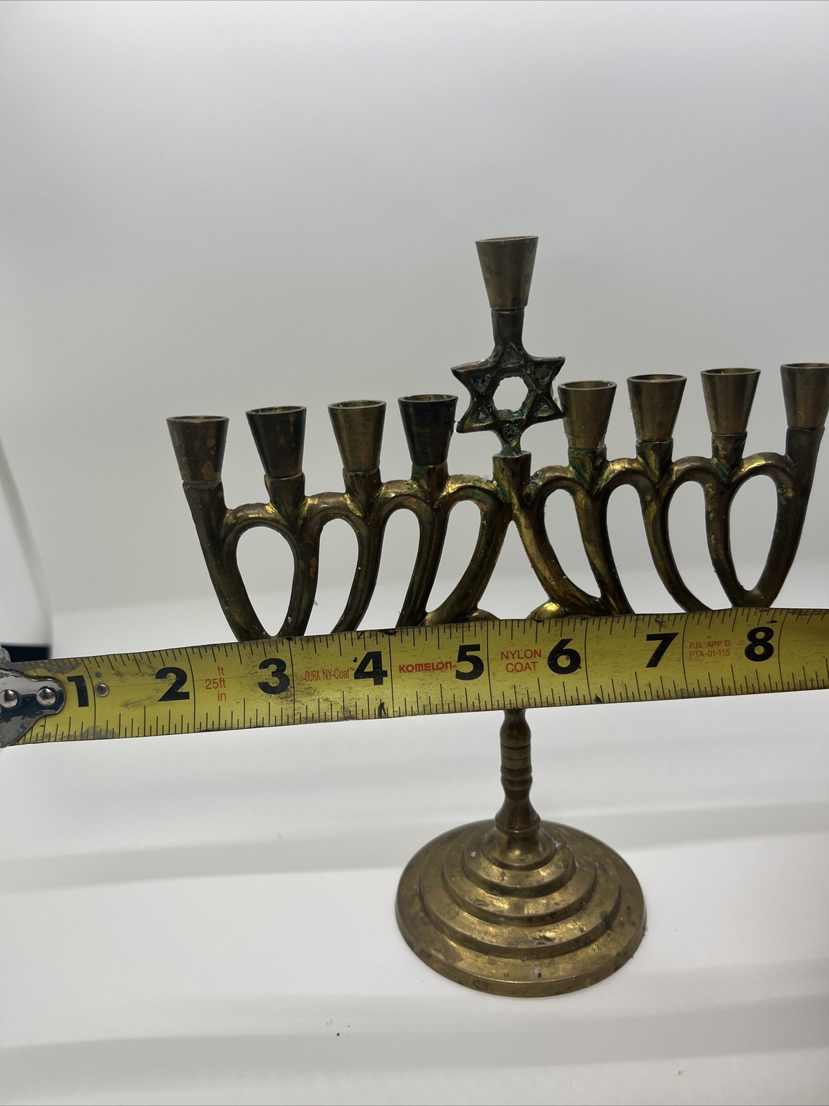 9 Branch Vintage Israel Jewish Hanukkah Menorah eBay