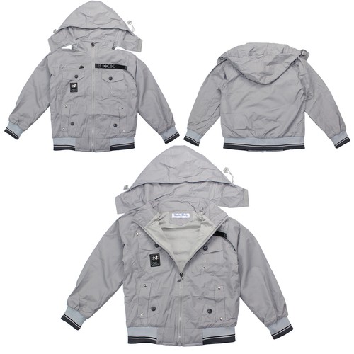 Kinder Jungen Jacke mit Kapuze Übergangsjacke Kapuzenjacke in 4 Farben Windjacke - Bild 4 von 5