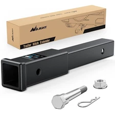 Nilight Trailer Hitch Extender 12Inch Extension Length for 2Inch Receiver Tube