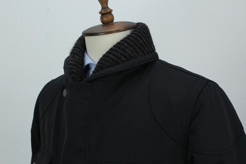 Runway GUCCI A/W 2005 Black Nylon Cotton Motorcycle Jacket Alpaca Trim 50IT 40US - Picture 6 of 17