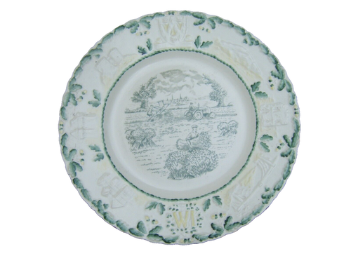 Placa de pared vintage Shropshire W I Collectors 1956 Royal Cauldon 10"" - Imagen 3 de 5