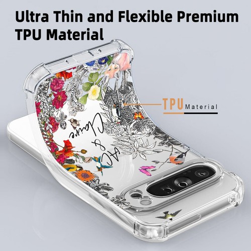 Custodia telefono personalizzata motivo floreale morbida per Google Pixel 9 Pro XL 8A 7A 7 6A - Foto 16 di 61