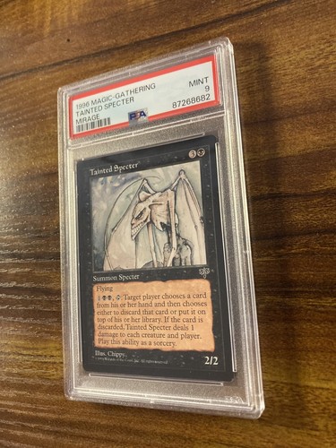 MTG✨TAINTED SPECTER✨Mirage PSA 9 MINT RARE Creature 1996 Reserve List POP 2 ! - Picture 4 of 8