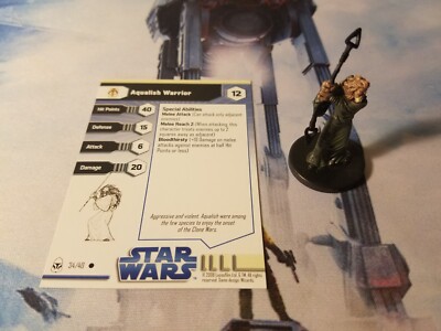 Star Wars Miniatures Clone Wars 34 Aqualish Warrior