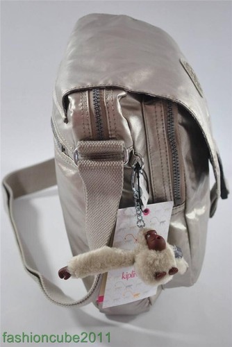 New With Tag Kipling Lancelot GM Shoulder Crossbody Bag - Silver Beige - Picture 5 of 12