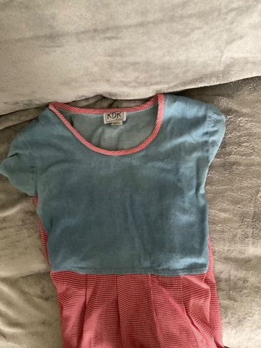 Gr. 8 KDK Designs, 100% Baumwolle Denim, 50% Polyester & 50% Viskose Karo. - Bild 2 von 5