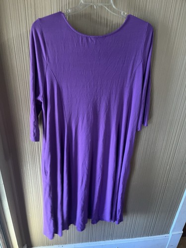 Abito donna taglie forti Jessica London viola taglia 24W - Foto 6 di 6