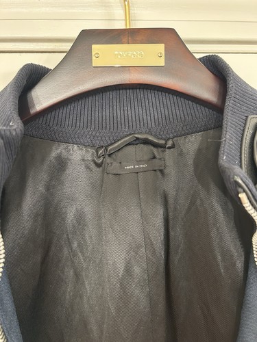 Tom Ford Mohair Bomber Jacket Navy 54 IT/ 44 $3495 Italy - Picture 2 of 9