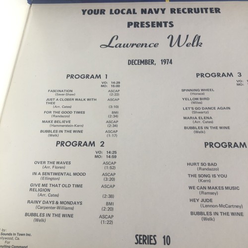 LAWRENCE WELK SERIES Presented by Your Local Navy Recruiter (7) DOUBLE LP RECORD - Picture 8 of 10