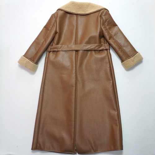 Gabardina envolvente de jerez sintético roble + fuerte - exterior de cuero vegano - pequeña para mujer - Imagen 3 de 17