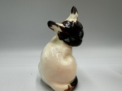 Vintage Ceramic Art Pottery Siamese Cat Figurine Knickknack Kitschy Hand Painted - Picture 3 of 8
